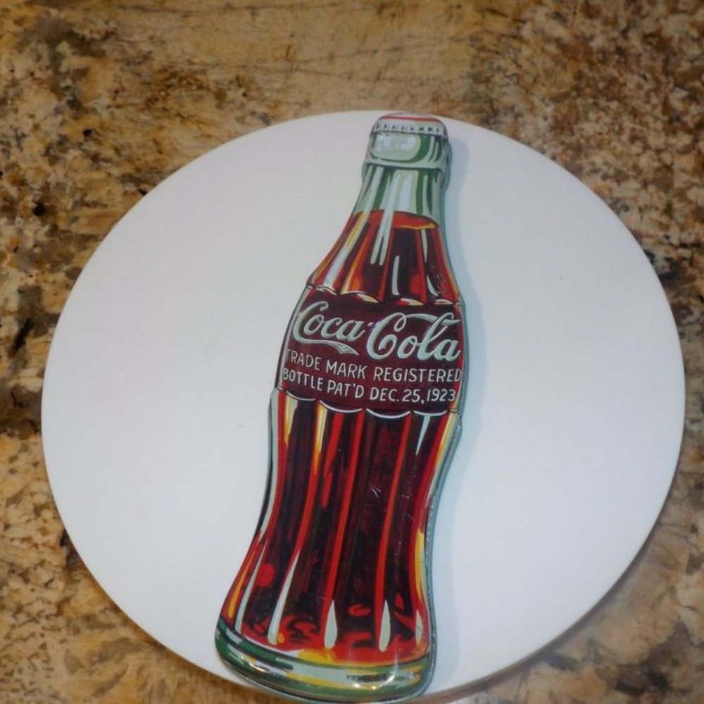 Vintage 1996 Coca Cola 3D bottle shape tin by Pentech